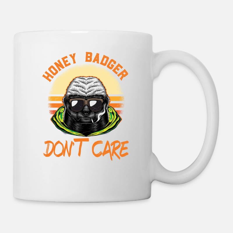 Honey Badger Don't Care - Tasse - Weiß