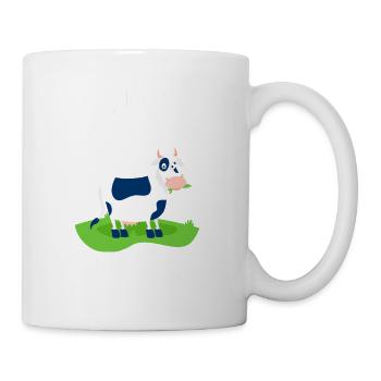 Ich Würde Jetzt Lieber Meine Kühe Melken Geschenk - Tasse - Weiß - Rechts