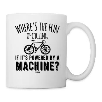 Cycling without battery biker racing bike - Mug - white - Right