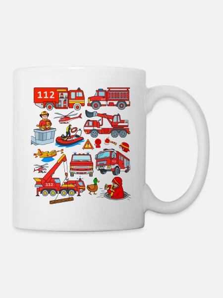 Feuerwehr - Tasse - Weiß