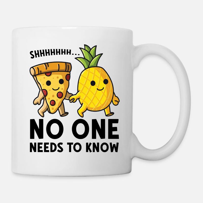 No One Needs to Know Pizza Hawaii Partnerlook - Tasse - Weiß