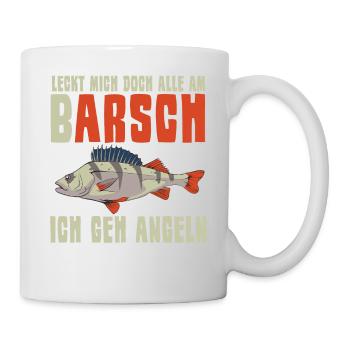 Leak Me at Perk Fishing Angler Fish Fisherman - Mug - white - Right