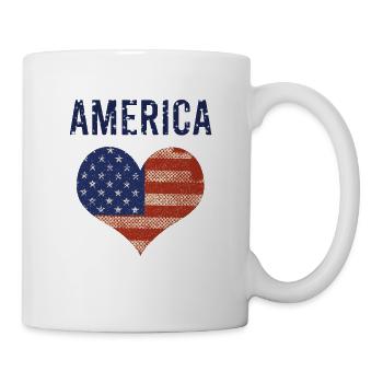 Amérique coeur - Mug blanc - blanc - Droite
