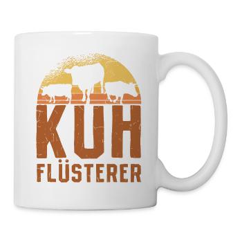 Kuh Flüsterer Witziges Landwirt Bauer Kühe Kuh - Tasse - Weiß - Rechts