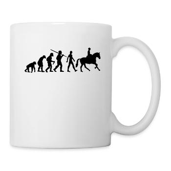 Reiter Evolution Pferde - Tasse - Weiß - Rechts
