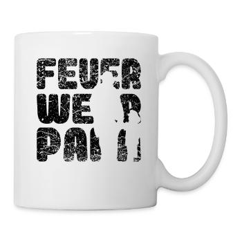 Feuerwehr Papa - Tasse - Weiß - Rechts