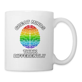 Les grands esprits pensent différemment - Mug blanc - blanc - Droite