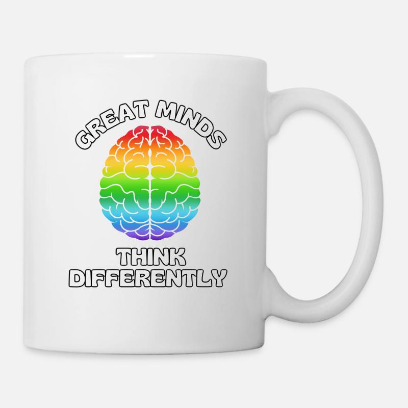 Große Köpfe denken anders - Tasse - Weiß