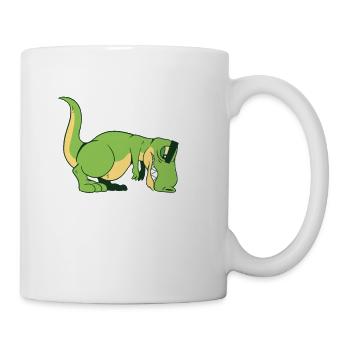 T-Rex Hasst Liegestütze Lustig Trex Pushups Dino - Tasse - Weiß - Rechts