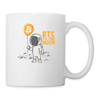 Kryptowährung Bitcoin Astronaut BTC to The Moon - Tasse - Weiß - Rechts