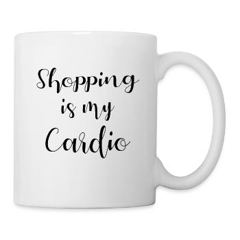 Shopping is my cardio - Mug blanc - blanc - Droite