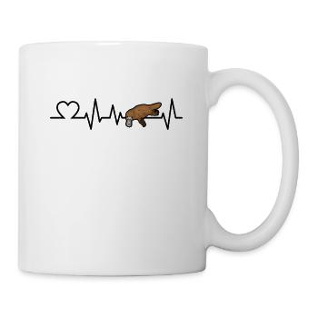 Bec d’animaux battements de coeur mammifères cadeau - Mug blanc - blanc - Droite