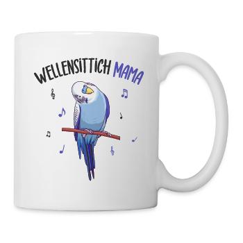 Wellensittich - Tasse - Weiß - Rechts