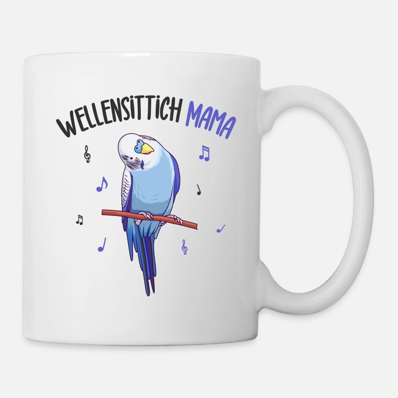 Wellensittich - Tasse - Weiß
