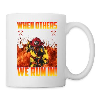 Feuer, Feuerwehrmann Design Sprüche - Tasse - Weiß - Rechts