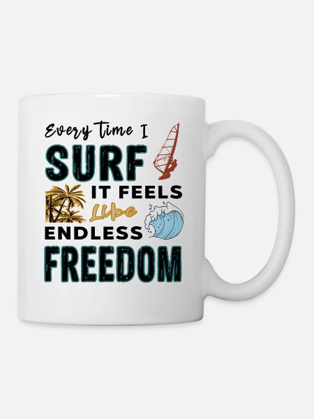 Windsurfer Outfit Windsurf - Windsurfing Spruch - Mug blanc - blanc