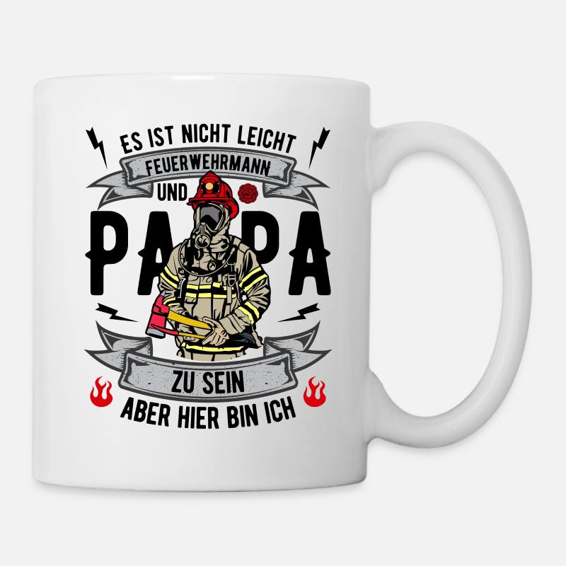 Feuerwehr Papa - Tasse - Weiß