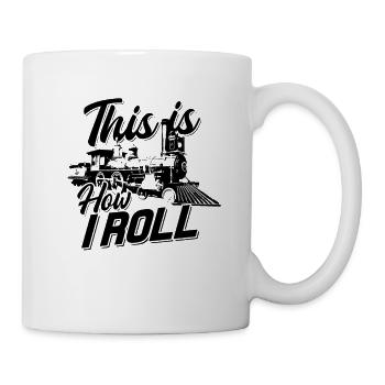 This is how I roll train engineer & Railroad Love - Mug - white - Right