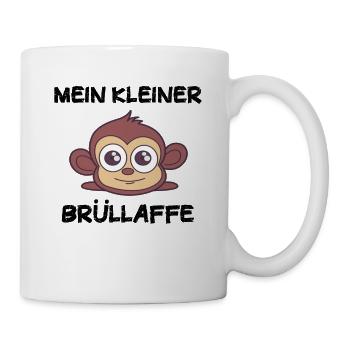 Mein kleiner Brüllaffe Äffchen Affe Lustig - Tasse - Weiß - Rechts