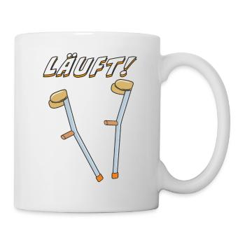 KRÜCKEN LÄUFT - Tasse - Weiß - Rechts