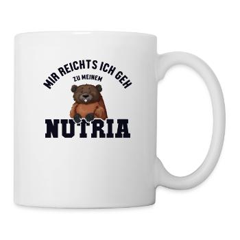 Mir reichts ich geh zum Nutria Sumpfbiber Biber - Tasse - Weiß - Rechts