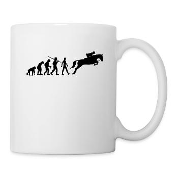 Reiterin Evolution Pferde - Tasse - Weiß - Rechts