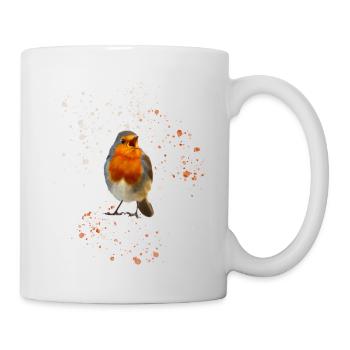 cute chirping robin Robin - Mug - white - Right