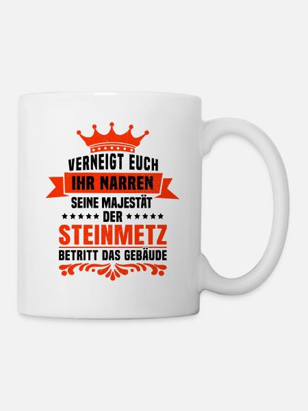 Seine Majestät der Steinmetz Steinbildhauer Spruch - Tasse - Weiß