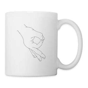 Reingeschaut Reingeguckt Dino Retro Meme - Tasse - Weiß - Rechts