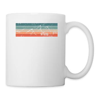 Adventure Mountains Hiking Retro Vintage - Mug - white - Right