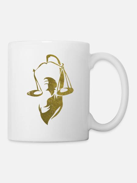 Justitia Göttin der Gerechtigkeit - Tasse - Weiß