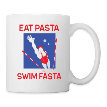Eat Pasta Swim Fasta Natation Cadeau Natation - Mug blanc - blanc - Droite