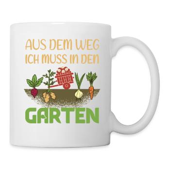 Garten Sprüche - Lustiges Hobbygärtner Geschenk - Tasse - Weiß - Rechts