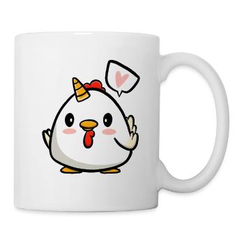 Huhn Einhorn - Tasse - Weiß - Rechts