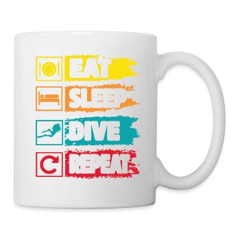Eat sleep Dive repeat Scuba Diving - Mug - white - Right