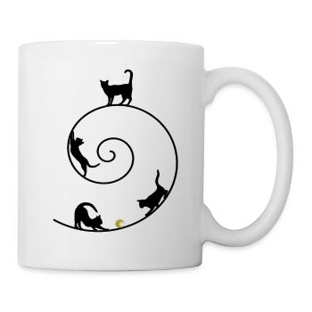 Katze Katzen Kater Kitten Cat - Tasse - Weiß - Rechts