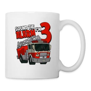 3rd Birthday Years Fire Brigade Three Alarm Gift - Mug - white - Right