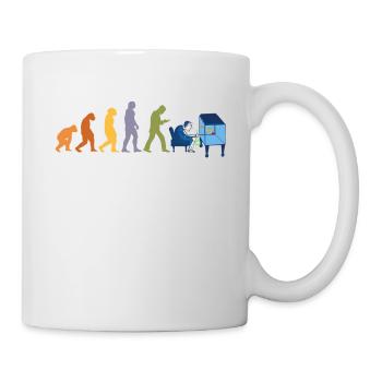 Aquarium Fische Aquarien Aquaristik Evolution - Tasse - Weiß - Rechts