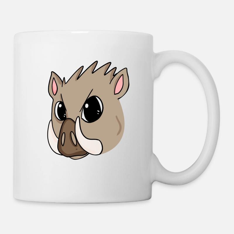 Wildschwein - Tasse - Weiß