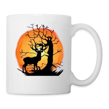 Faune Habitants de la forêt Forêt Animal Cerf Nature Soleil - Mug blanc - blanc - Droite