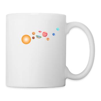 Outer Space Funny Flat Earth Science Planets - Mug - white - Right