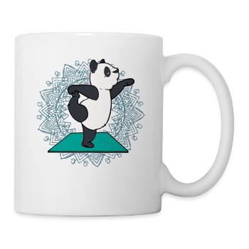 Yoga Panda Mandala - Tasse - Weiß - Rechts
