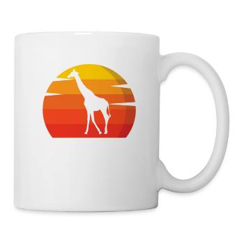 Girafe Rétro Afrique Jungle Savane Safari - Mug blanc - blanc - Droite
