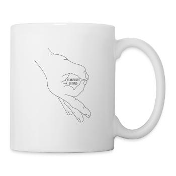 Reingeschaut Reingeguckt Retro Meme - Tasse - Weiß - Rechts
