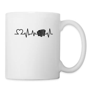Accordion Heartbeat Accordionist Gift - Mug - white - Right