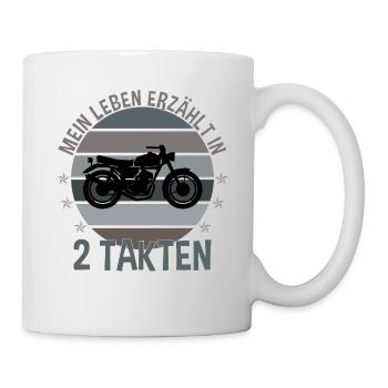 Moped Motorrad Mofa Roller Bike DDR Osten Geschenk - Tasse - Weiß - Rechts