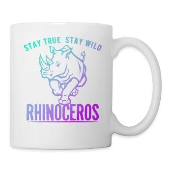 Rhinocéros Afrique Désert Désert Sauvons - Mug blanc - blanc - Droite