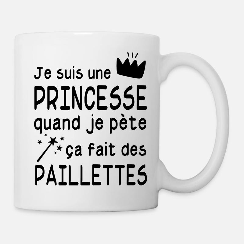 je suis une princesse - Mug blanc - blanc