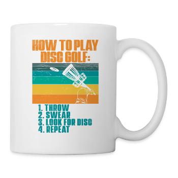 Comment jouer au Disc Golf Frisbee Golf Frolf - Mug blanc - blanc - Droite