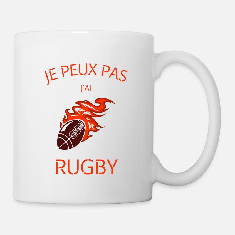 Je Peux Pas J'ai Rugby - Mug blanc - blanc
